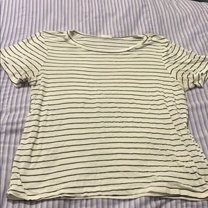 White and black striped shirt